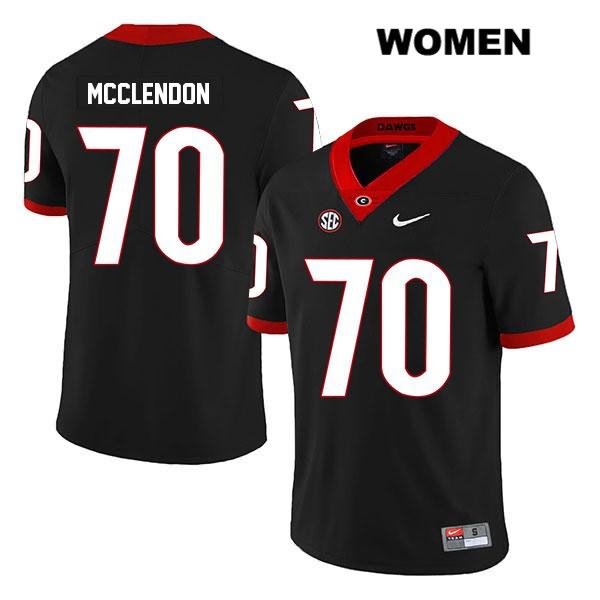 Georgia Bulldogs Women's Warren McClendon #70 NCAA Legend Authentic Black Nike Stitched College Football Jersey EBV4156VL